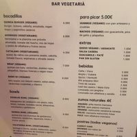 Summer festival menu Spanish  at Quinoa in Barcelona