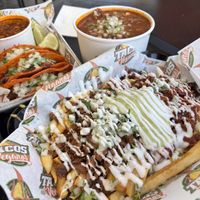 vegano fries, quesabirria special, and birria ramenn  at Tacos Veganos II Avondale   in Avondale