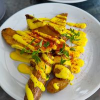 Chunky fried potatoes at Over The Yardarm in Sheffield