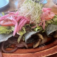 Delicious and beautiful tacos made custom to order.   at El Mexicano in Isla Mujeres