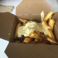 Loaded fries at Odd Burger  in Edmonton