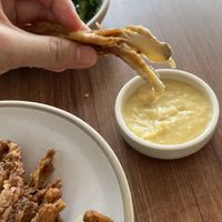 Friend KFC King mushroom with mashed potato sauce   at Aura by TienSing in Bandar Seri Begawan