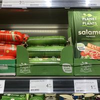 Vegan sausages  at Plodine in Murter