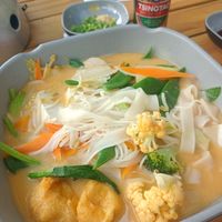 Tom Yam mala tang art at YGF Hotpot in Vienna