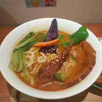 Fried vegetables curry udon with "braised chicken leg" at Soup Curry Fukuya in Taichung