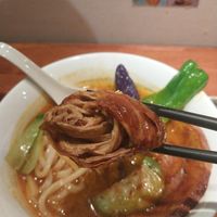 Inside of the "braised chicken leg" (the "bone" is a wooden stick like the ones used for ice creams) at Soup Curry Fukuya in Taichung
