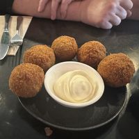 Delicious vegan mushrooms balls   at Mokum in Brunswick