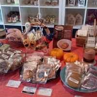 Lots of cookies and other things for sale, all vegan! at Sasaya Cafe in Tokyo