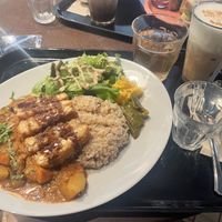 Indian tempeh Katsu curry   at Sasaya Cafe in Tokyo