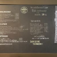 Menu at Sasaya Cafe in Tokyo
