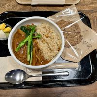Rice dish with mushrooms. So flavorful. Cookie was decent    at Sasaya Cafe in Tokyo