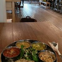 Meal and interior of Sasaya Cafe at Sasaya Cafe in Tokyo