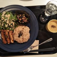 A tasty lunch set. at Sasaya Cafe in Tokyo