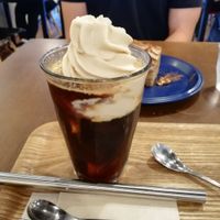 Jelly coffee with soy ice cream at Sasaya Cafe in Tokyo