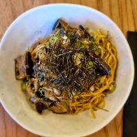 Noodles with eggplant. Certainly enough on its own for lunch. at Yakimono in Melbourne