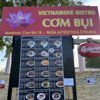 Vegan menu  at Com Bui in Bratislava