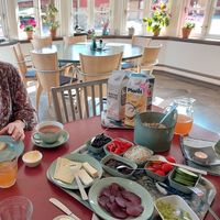 Vegan options for breakfast (when called ahead) at Löfwings Ateljé & Krog in Broddetorp