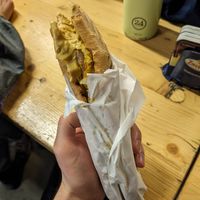 Vegan bosna at Hermann's Würstelstand in Vienna