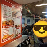 Menu for sausages at Hermann's Würstelstand in Vienna