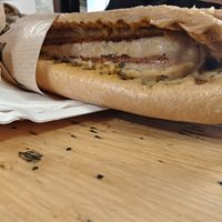 Vegan bosna at Hermann's Würstelstand in Vienna