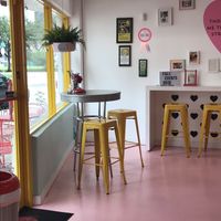 Seating indoors  at Bunnie Cakes in Doral