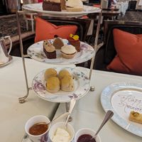  at Afternoon Tea at The Savoy - Thames Foyer  in London
