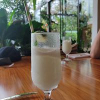Lemonade with pineapple and ginger at Orquídeas in La Fortuna