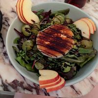 Roasted Goat Cheese, vegetarian at Taïm Streetfood Cafe in Vienna