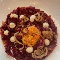 Vegan blood sausagee  at Trude & Töchter in Vienna