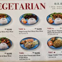 Vegan and vegetarian rice at Hock Kee Kopitiam 福气安康 - Bangsar South in Kuala Lumpur