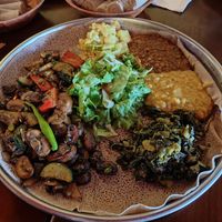 veggie sampler with mushrooms for 2 at Enssaro in Oakland