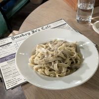 Pumpkin pasta at Smokey Jo's Cafe in Udaipur