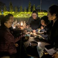 Sharing dessert is tough! at Smokey Jo's Cafe in Udaipur