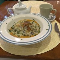 Yummy mushroom risotto  at Bistro 'O Porto in Tavira