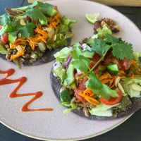 Vegan tacos  at Sunny Cafe + Stay  in Ishigaki