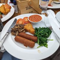 This also came with a slice of toast with vegan butter (it didn't fit in the picture) at Playwrights in Coventry