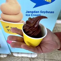 Chocolate soybean ice creamm  at DMZ JangdanKong Cafe in Paju
