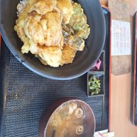Riz, tempuras et peau de tofu. at Restaurant Ranburu in Nikko