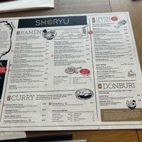 Menú  at Shoryu Ramen - Shoreditch in London