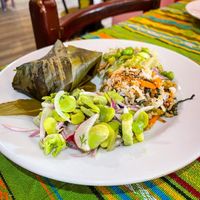 Dish of the day- tamale   at Quinua in Quito