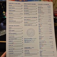 Menu at Blue Sushi in Kansas City