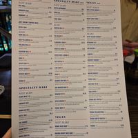 Menu at Blue Sushi in Kansas City