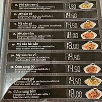 Menu. at Phở Việt in Helsinki
