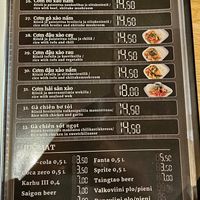Menu. at Phở Việt in Helsinki