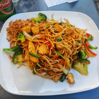 Fried noodles with vegetables (added tofu at request) at Phở Việt in Helsinki
