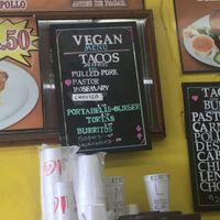 Vegan menu  at Super Tortas No 1 in Paramount