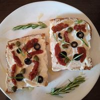 Cashew cream toast. at GAL Cafe in Lisbon