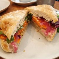 Tempeh ciabatta at GAL Cafe in Lisbon