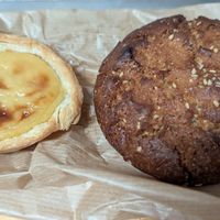 Pastel de nata and miso cookie at GAL Cafe in Lisbon