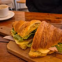 Amazing savoury bagel at GAL Cafe in Lisbon
